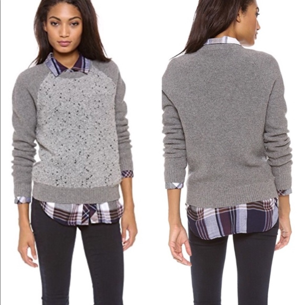 Madewell Boucle Knit Pullover Sweatshirt